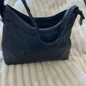 Brighton Black Leather Shoulder Bag